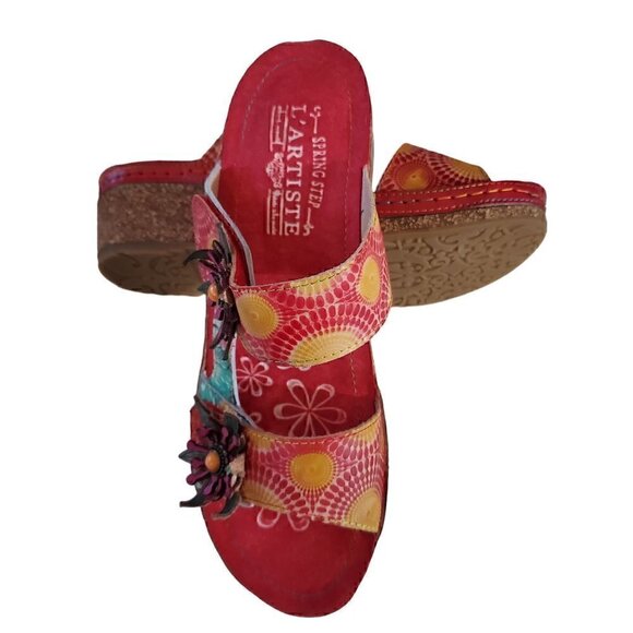 L'Artiste Spring Step Polk Flower Sandals, Woman's Sandals NIB - Picture 3 of 6